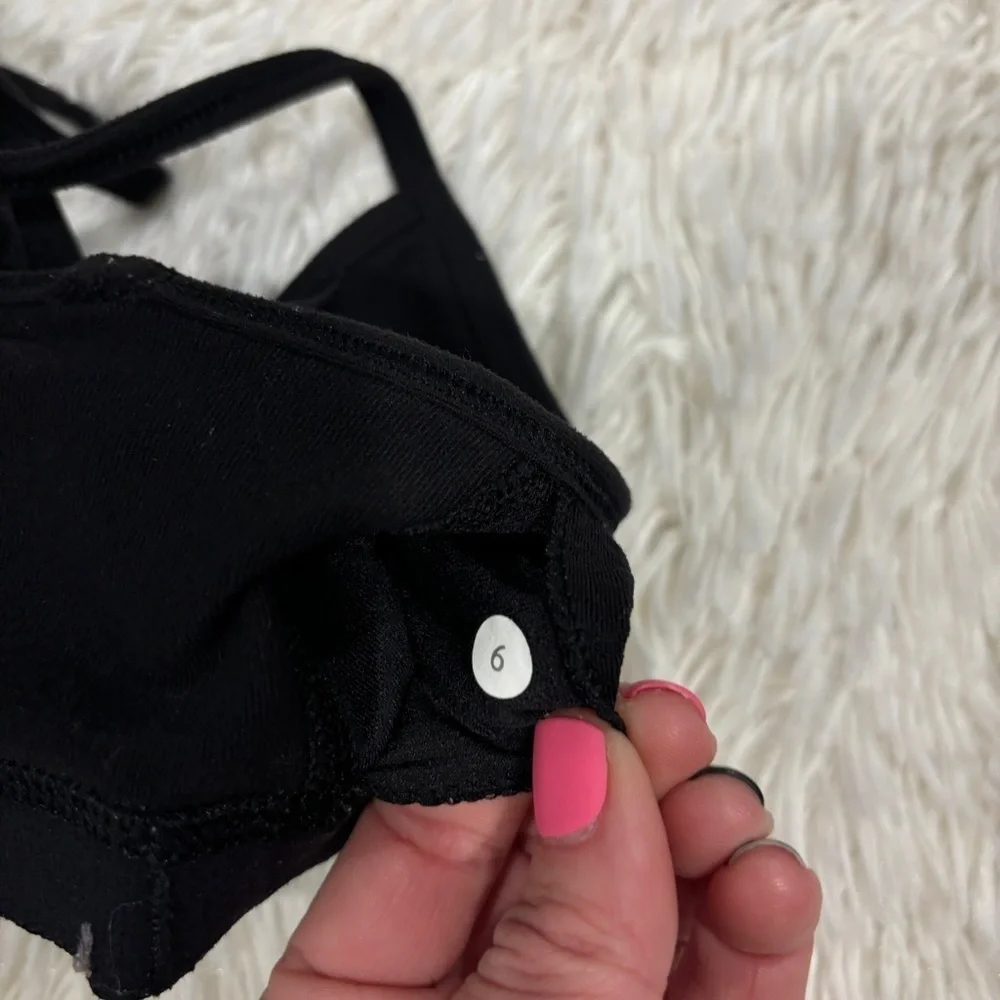 Lululemon No Limits Tank Top Black Bra Size 6 - Picture 8 of 13